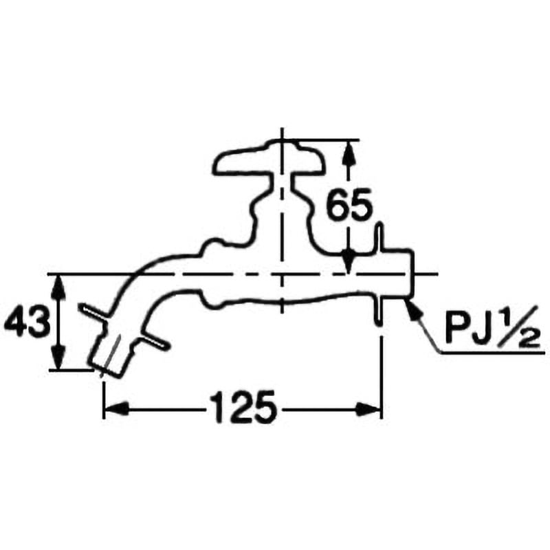 かたくり 701-900-13 洗濯機用水栓 1個 カクダイ 【通販モノタロウ】