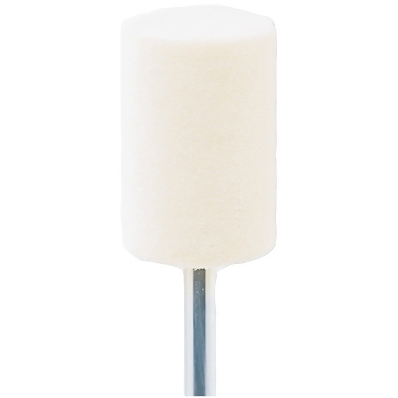 7A12016 軸付フェルトバフ (ソフト) 円筒型 永興電機工業 軸径3mm 1パック