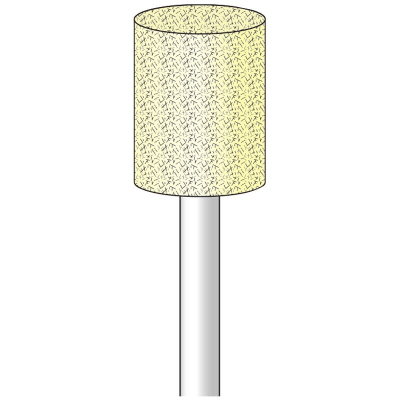 7A13012 軸付フェルトバフ (ソフト) 円筒型 永興電機工業 軸径6mm 1パック 7A13012