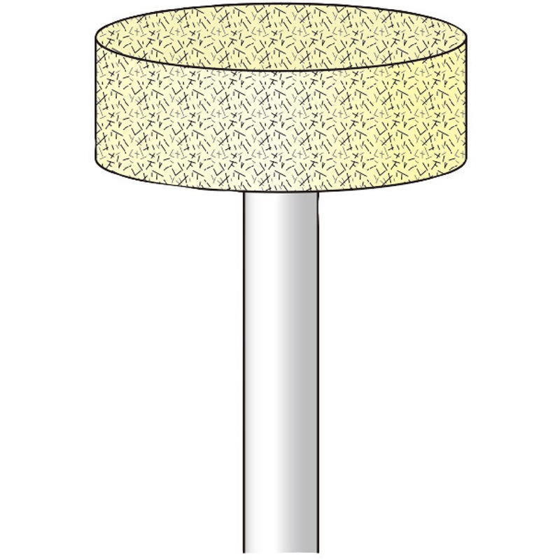 7A13026 軸付フェルトバフ (ソフト) 平型 永興電機工業 軸径6mm 1パック 7A13026