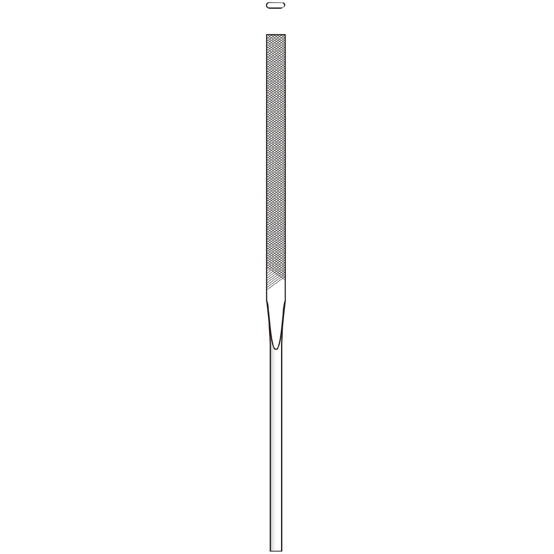 9A56002 精密鉄工ヤスリ (平コバ丸) 永興電機工業 刃長65mm厚さ1mm 1パック 9A56002