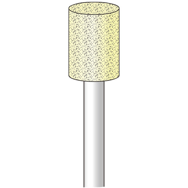 7A13009 軸付フェルトバフ (ハード) 円筒型 永興電機工業 軸径6mm 1パック 7A13009