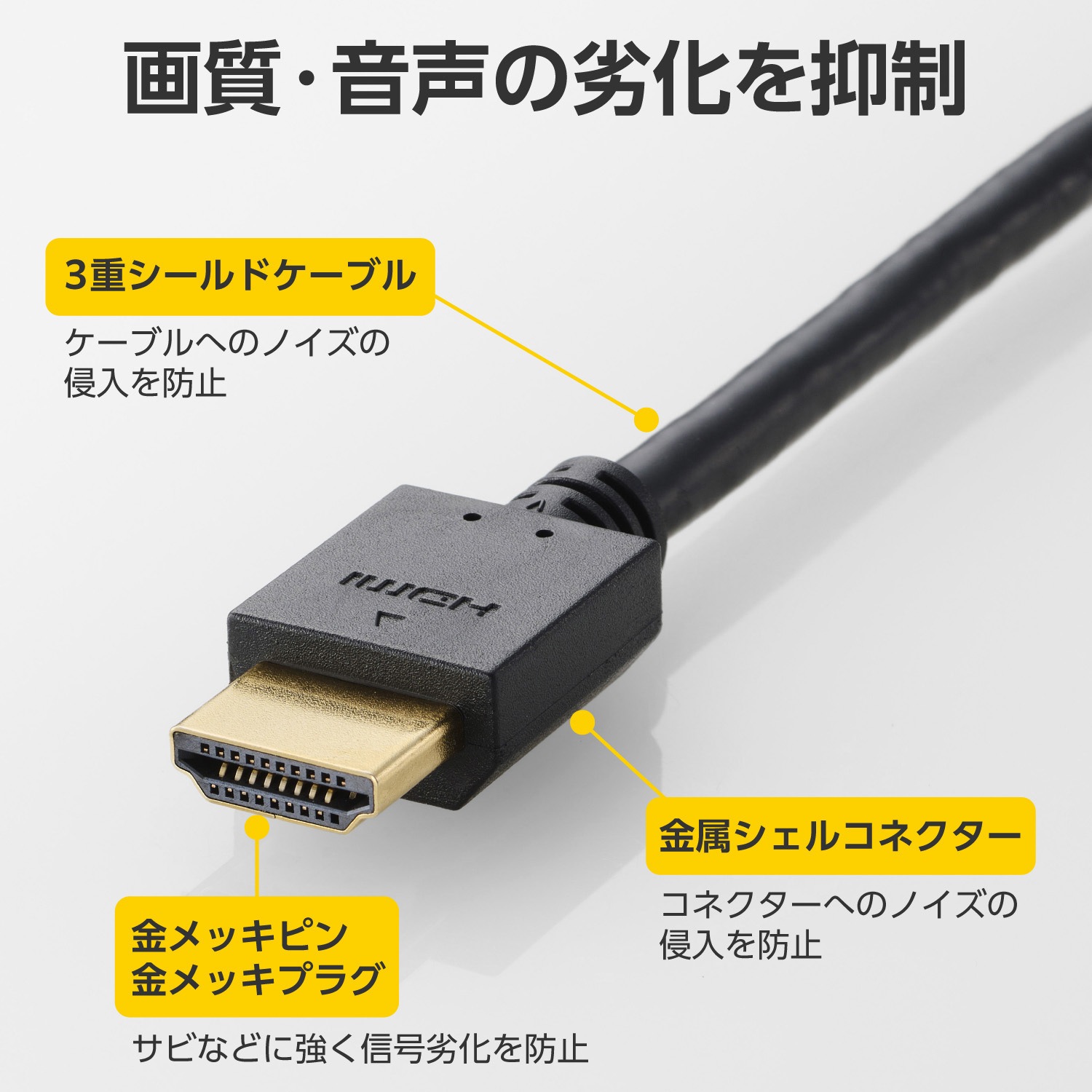 （まとめ）エレコム RoHS準拠D-sub15ピン（ミニ）ケーブル ブラック 3m CAC-30BK&frasl;RS 1本〔×5セット〕