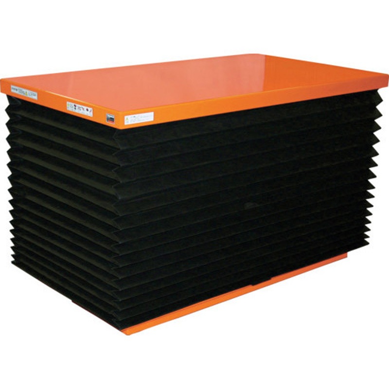 FLNJ50-610-B ピットレスローリフト ジャバラ付 TRUSCO 荷重500kg テーブル高さ80～610mm  FLNJ50-610-B