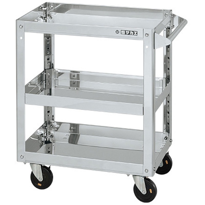 サカエ ステンレススーパーワゴン(プレート式)SUS304 SAP3-7583DCJ