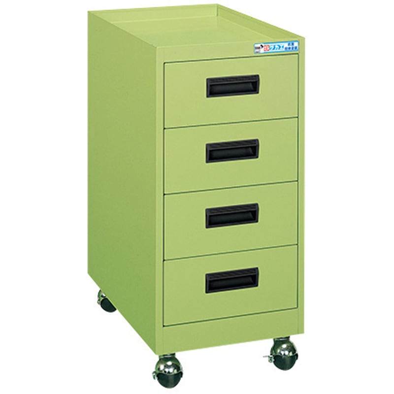 2AN 作業台用キャビネットワゴン サカエ ゴム車 間口310mm奥行450mm高