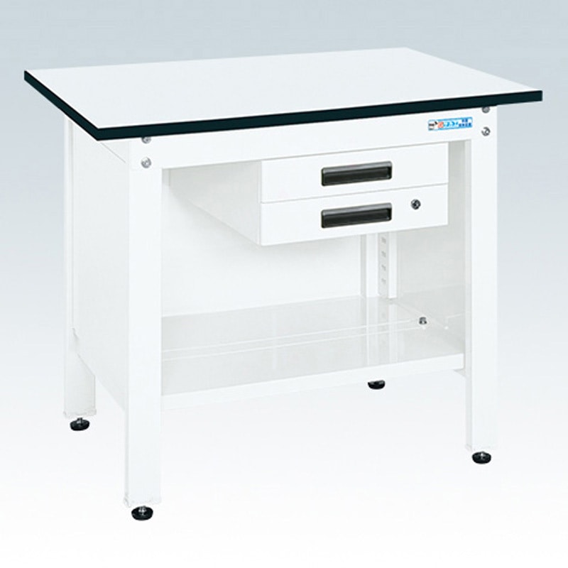 CP-126BW 一人用作業台(CPタイプ/耐荷重350kg/ポリエステル天板/H740/3方パネル付) サカエ パールホワイト 対応 間口1200mm奥行600mm  CP-126BW