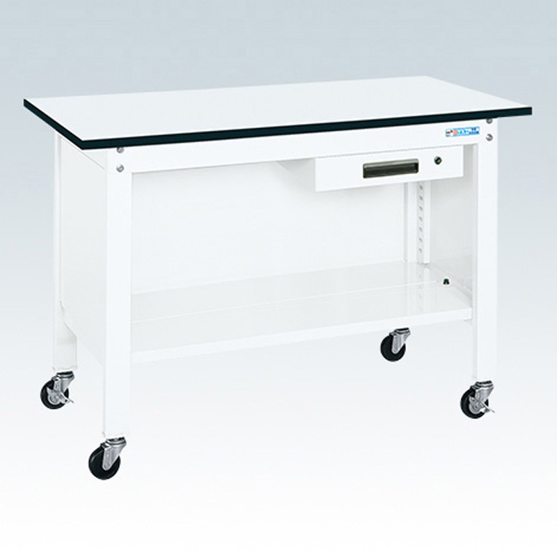CPB-096AW 一人用作業台(CPBタイプ/耐荷重150kg/ポリエステル天板/H810/キャスター付) サカエ 対応 間口900mm奥行600mm
