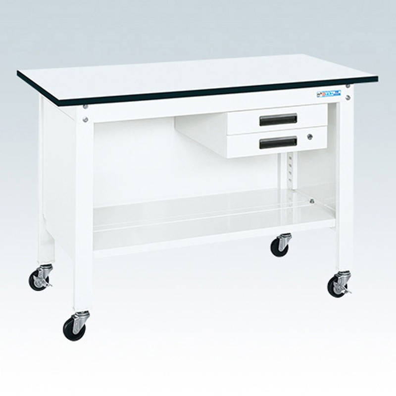 CPB-096BW 一人用作業台(CPBタイプ/耐荷重150kg/ポリエステル天板/H810/キャスター付) サカエ 対応 間口900mm奥行600mm