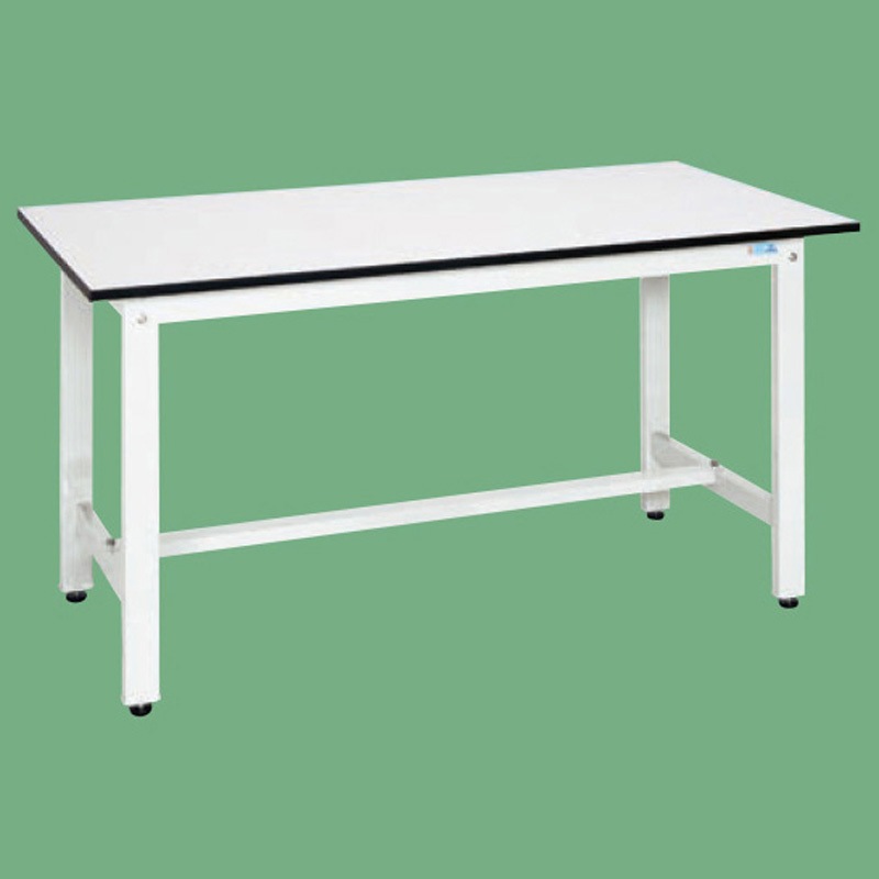 KH-58LW 軽量作業台 抗菌パールホワイト(KH/350kg/ポリエステル天板/H800) サカエ 対応 アジャスター樹脂製・ネジ径M12×P1.75 間口1500mm奥行600mm  KH-58LW