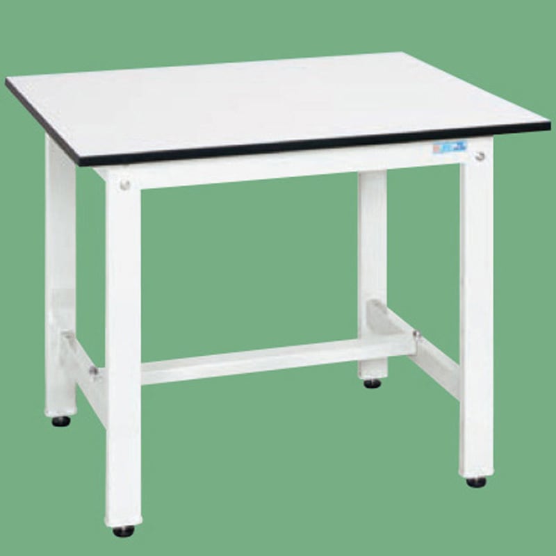 KK-30LW 軽量作業台 抗菌パールホワイト(KK/350kg/ポリエステル天板/H740) サカエ 対応 アジャスター樹脂製・ネジ径M12×P1.75 間口900mm奥行900mm  KK-30LW