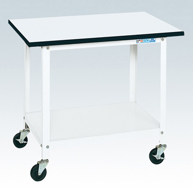 PSR-075PEW 軽量一人用作業台(耐荷重120kg/キャスター付) サカエ 移動式 ポリエステル製天板 パールホワイト 対応 間口750mm奥行500mm高さ650mm 25,485円