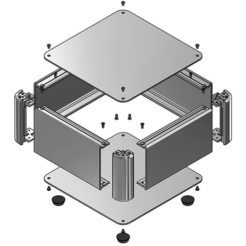 タカチ タカチ アルミコントロールボックス ( AUX88-60-43AP-BX ) タカチ アルミコントロールボックス ( AUX88-60-43RP-SS ) (株)タカチ