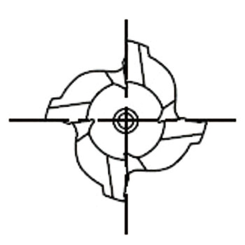 EXML 24×190×120×25 コバルトハイススクエアエンドミル 多刃 EXML 24×190×120×25 コバルトハイススクエアエンドミル 多刃