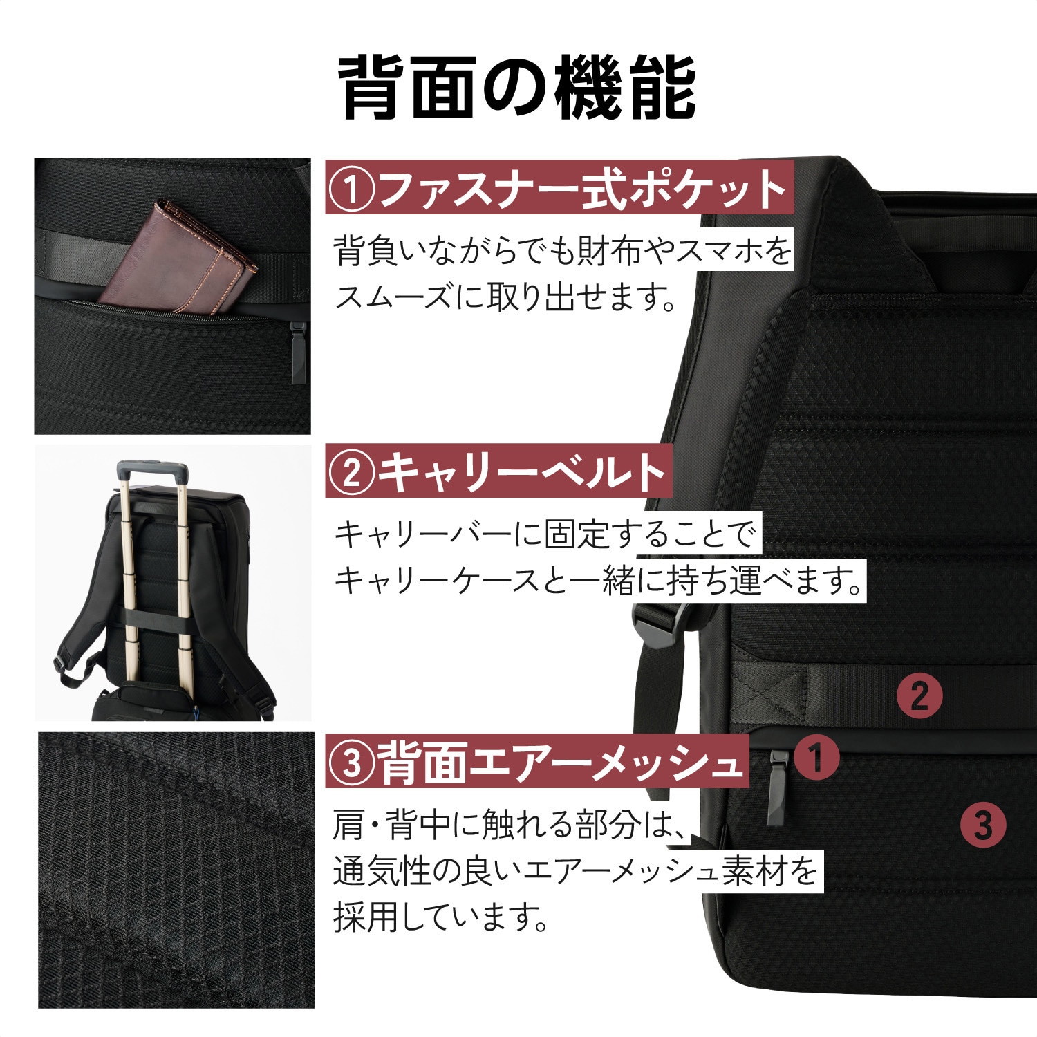 2WAY 15.6インチPC収納可能 バッグインバッグ付属 TSAロック付属 2WAY 15.6インチPC収納可能 バッグインバッグ付属 TSAロック付属