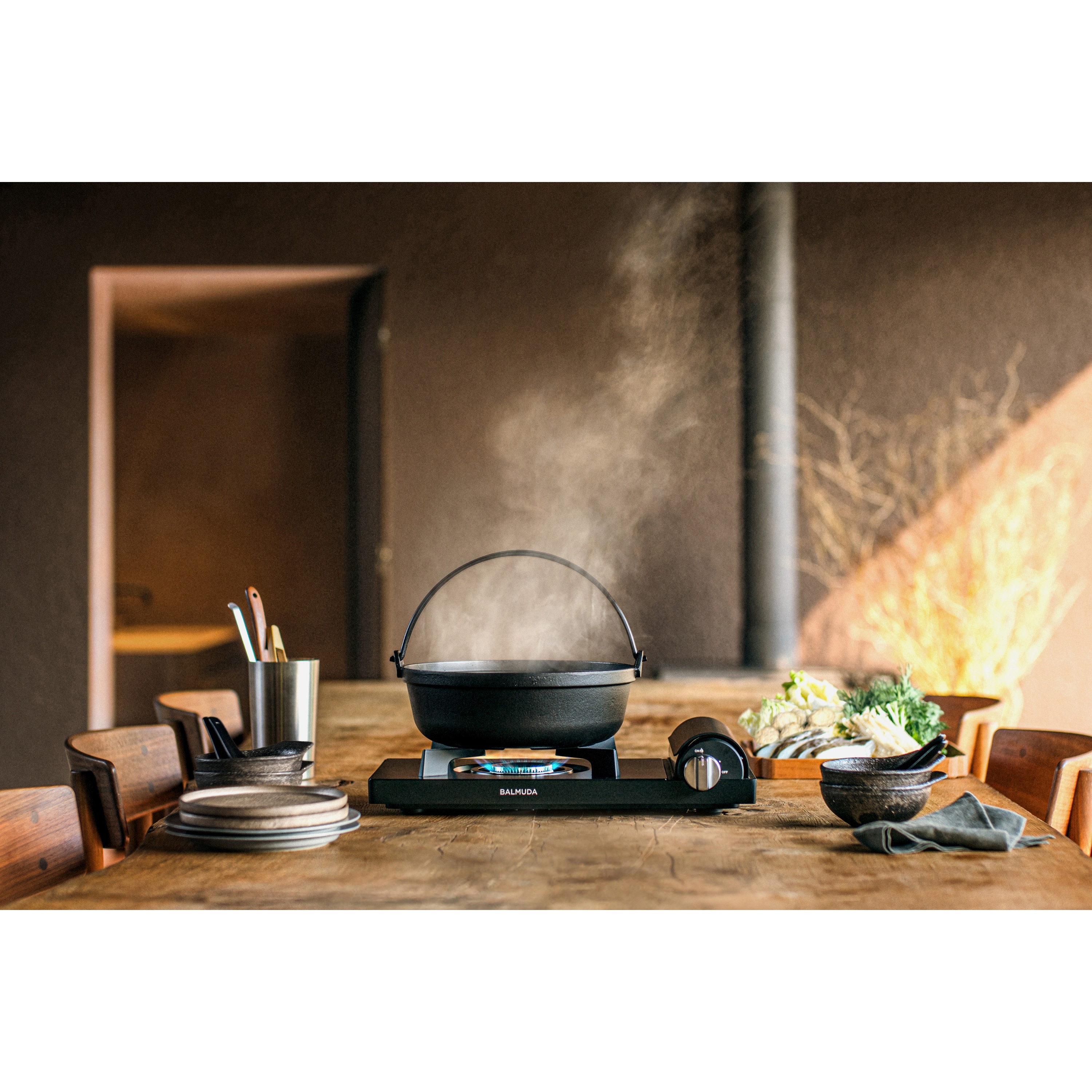 KGS01JP-BK Table Stove カセットコンロ 1台 バルミューダ 【通販
