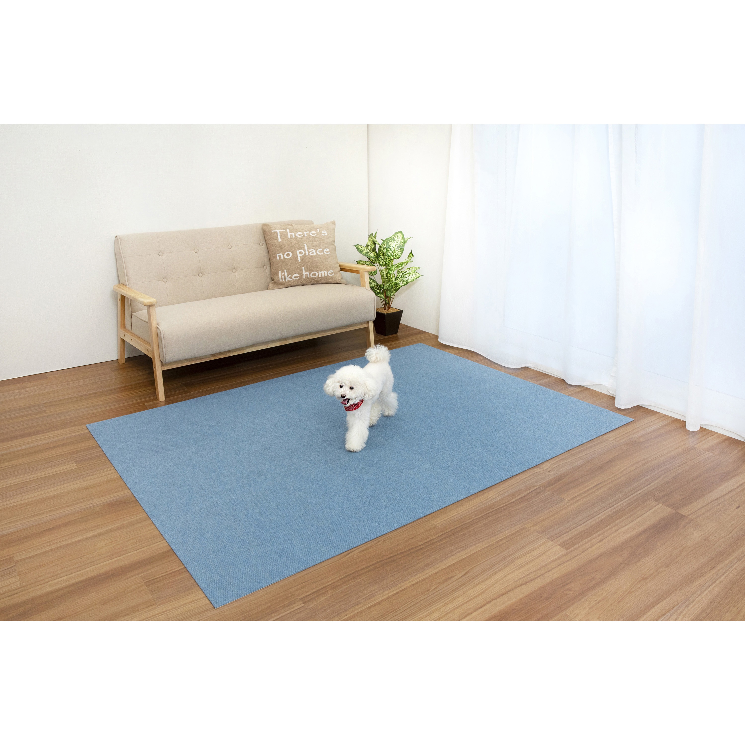 KY-09 タイルマット45×45cm サンコー[日用品] メランジブルー色 1個(20