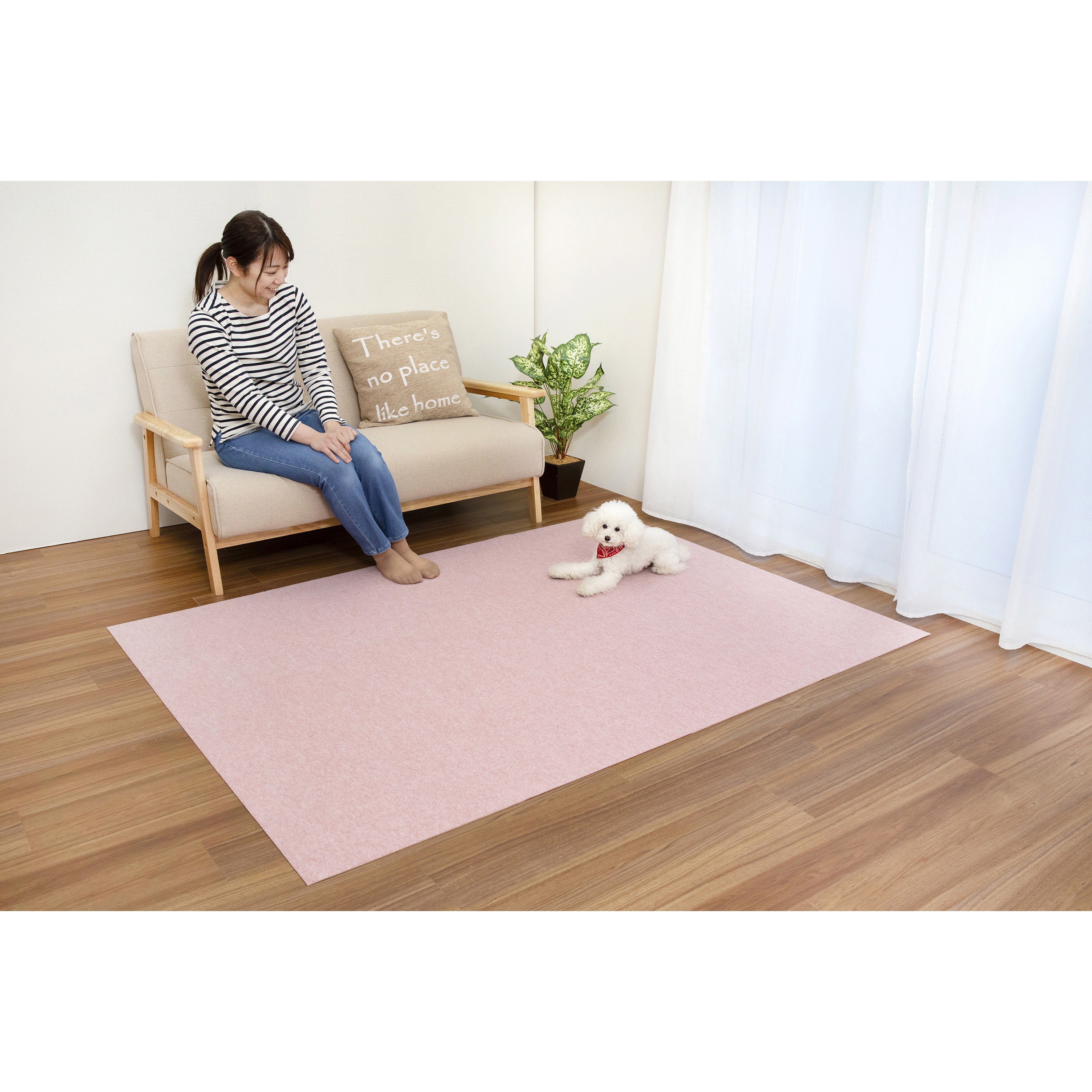 KY-13 タイルマット45×45cm サンコー[日用品] メランジピンク色 1個(30