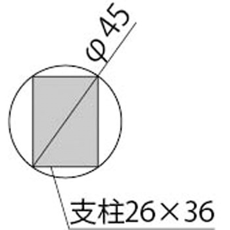 IS60FPS-14BK オリジナルフェンス 自由支柱S H1400(アルミ芯入)用 柱のみ(ストレート継手同梱) 横ルーバー用 1本 オリジナル 【通販モノタロウ】 5,144円