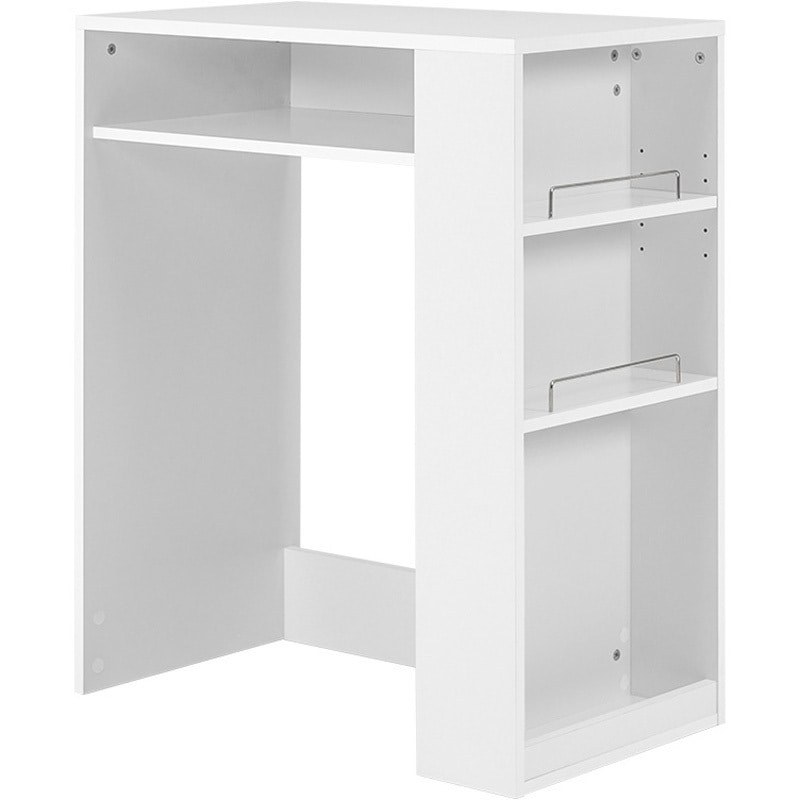 VKR-7146WH ゴミ箱上 キッチンカウンター サイド棚付き 選べる 幅71cm/幅98.5cm 萩原 ホワイト色 幅71cm 1台(1台) VKR-7146WH