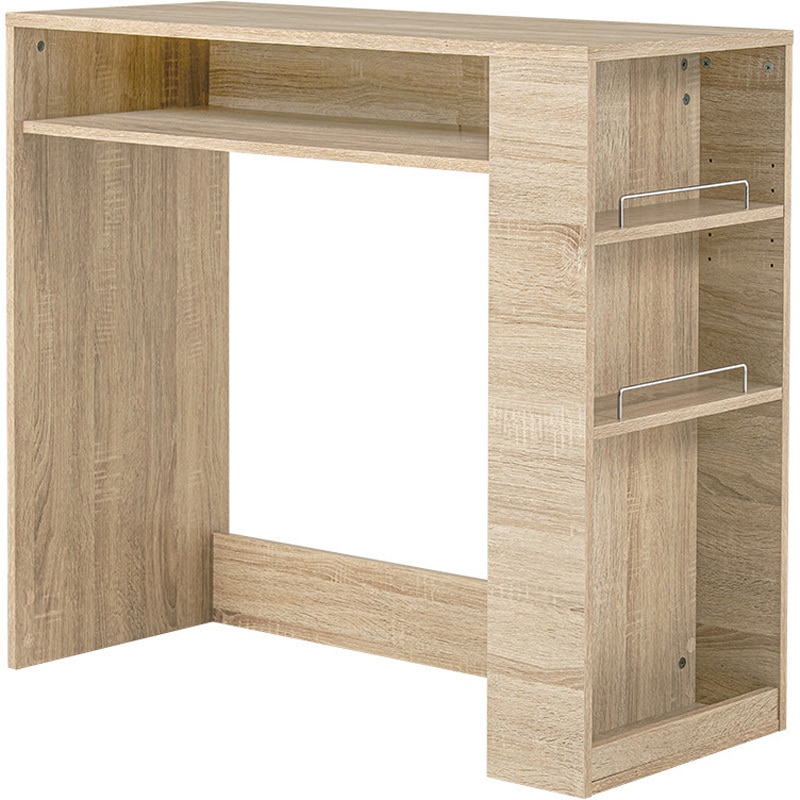 VKR-7147NA ゴミ箱上 キッチンカウンター サイド棚付き 選べる 幅71cm/幅98.5cm 萩原 ナチュラル色 幅98.5cm 1台(1台) VKR-7147NA