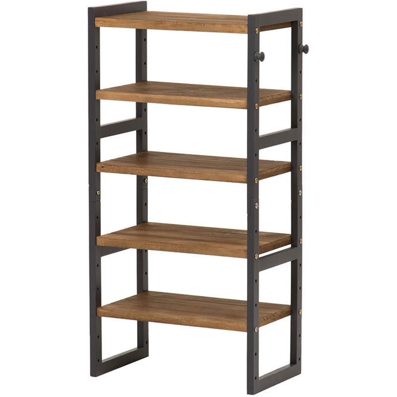 MSS-6710NDG シューズラック 木製 木製 幅45cm 選べる 棚5段/棚7段/棚9段 萩原 ダークグレー色