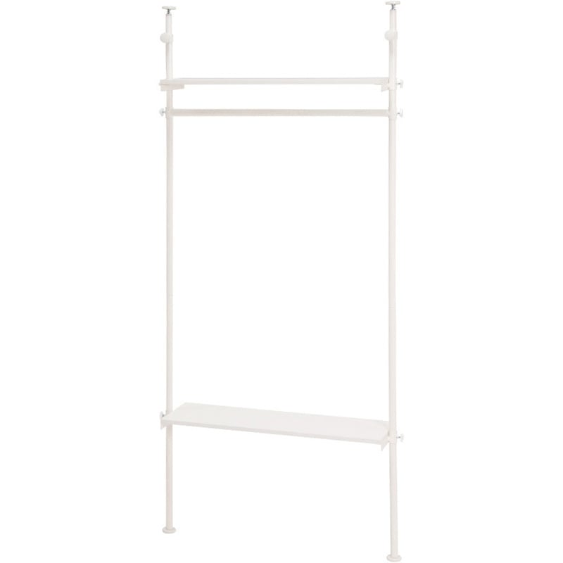 KTR-3152SW つっぱり ハンガーラック 幅70 幅90 萩原 ホワイト×ホワイト色  1台(1台) KTR-3152SW