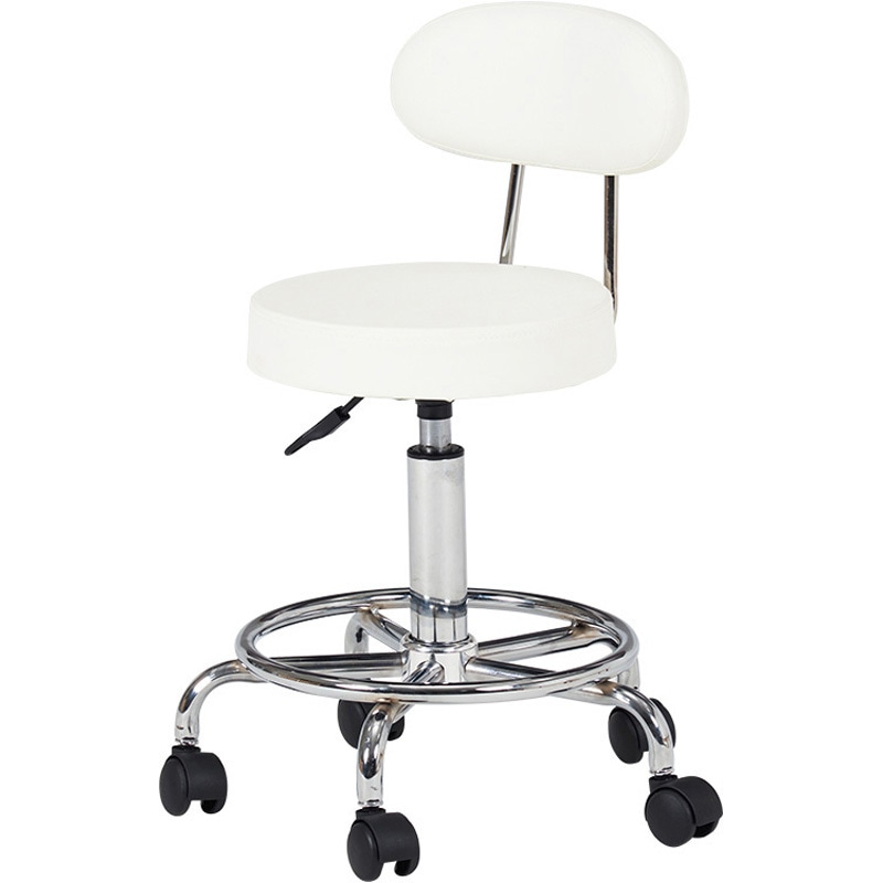 LHC-4051WH キッチンチェア 昇降式 キャスター 固定脚 付き 萩原