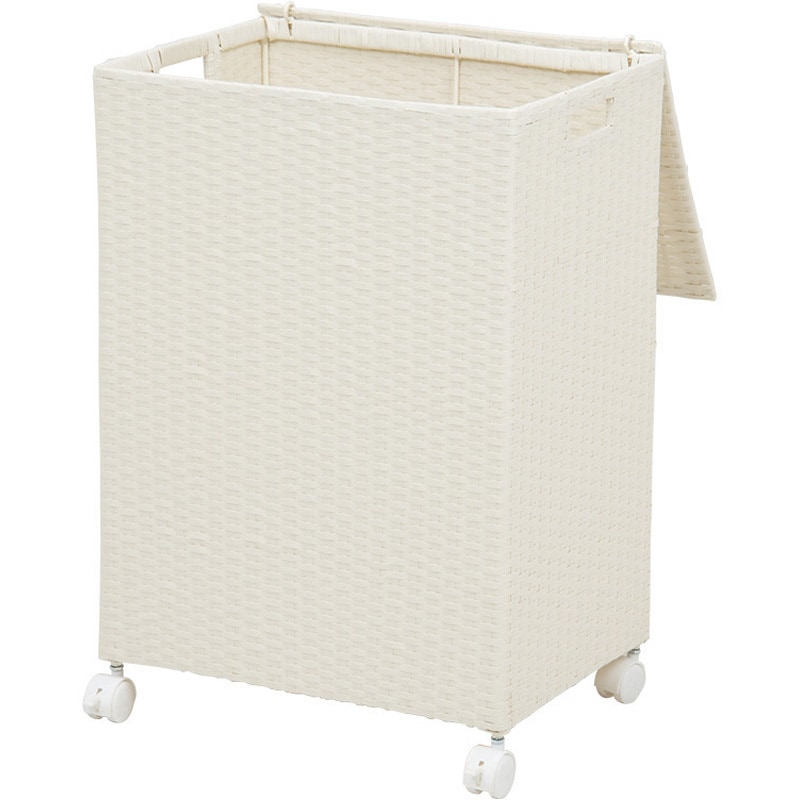 RUD-2422WH ふた付きランドリーボックス 幅50cm 萩原 1台(1台