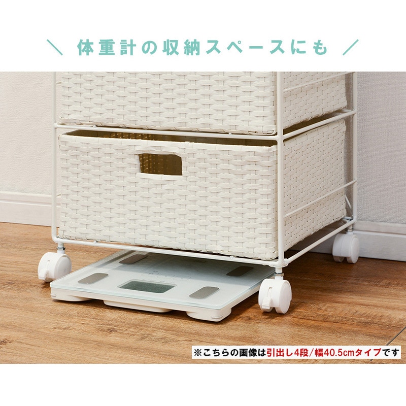 RAN-2417DBR ランドリーラック 引き出し 5杯 幅70.5cm 萩原 1台(1台