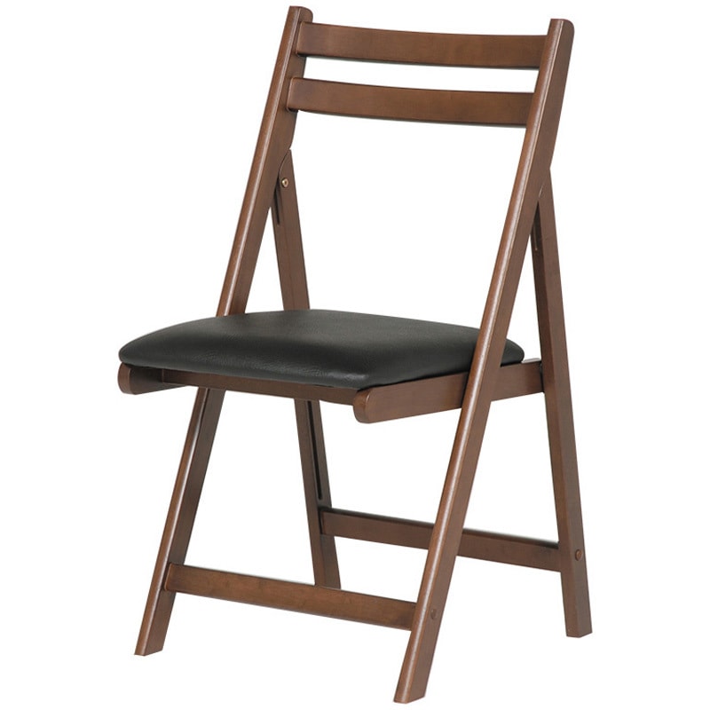 MC-7681BR 省スペース 折りたたみ チェア 木製 萩原 ブラウン色 外寸