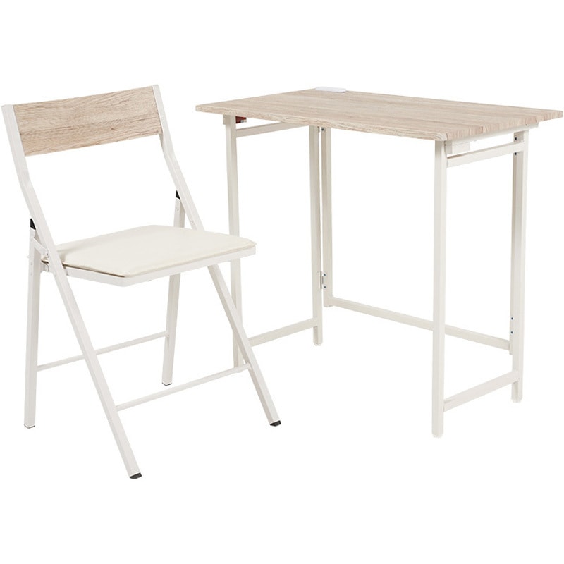 LDC-4778WH 折りたたみデスク 折りたたみチェア セット 萩原 1台(1台) LDC-4778WH