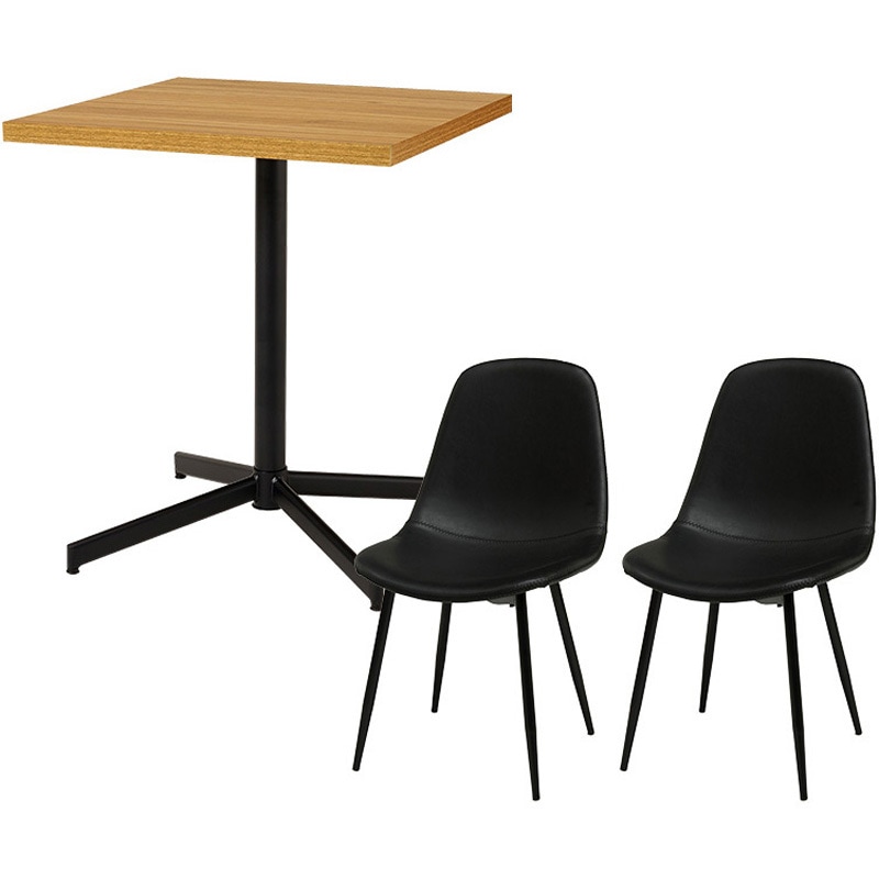 LT-4930NA-34BK-S 選べる カフェテーブル 3点 セット 萩原 1台(1台) LT-4930NA-34BK-S