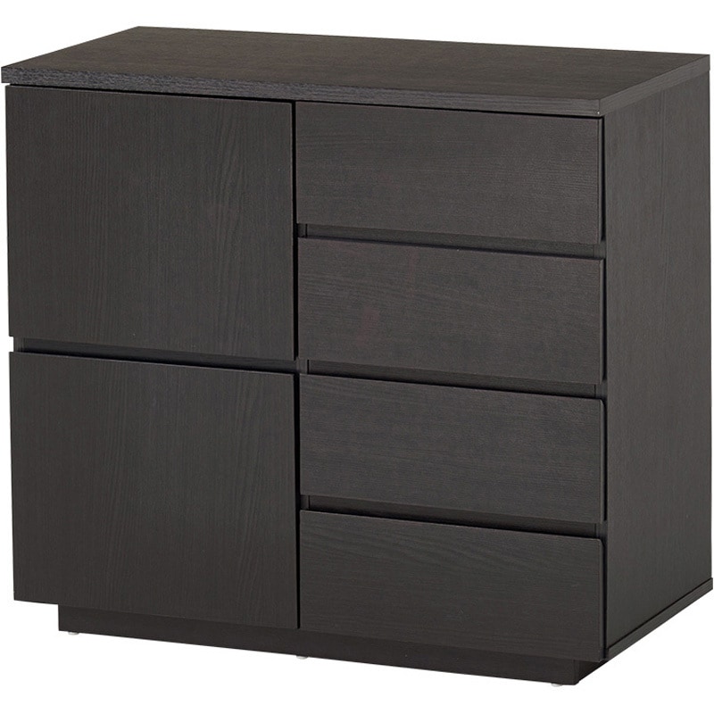 RCC-1490DBR キャビネット サイドボード 幅79cm 萩原 ダークブラウン色 高さ710mm奥行390mm 1台(1台) RCC-1490DBR 11,985円