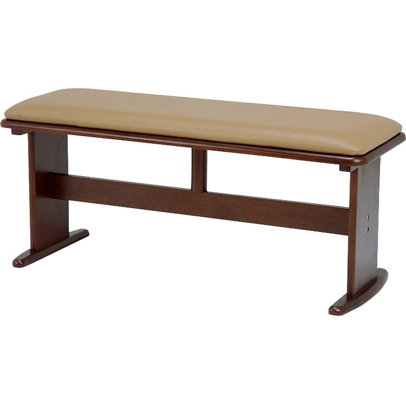 VB-7935DBR 待合ベンチ クッションタイプ シンプル 萩原 ダークブラウン色 高さ430mm幅1000mm奥行350mm 1台(1台) VB-7935DBR