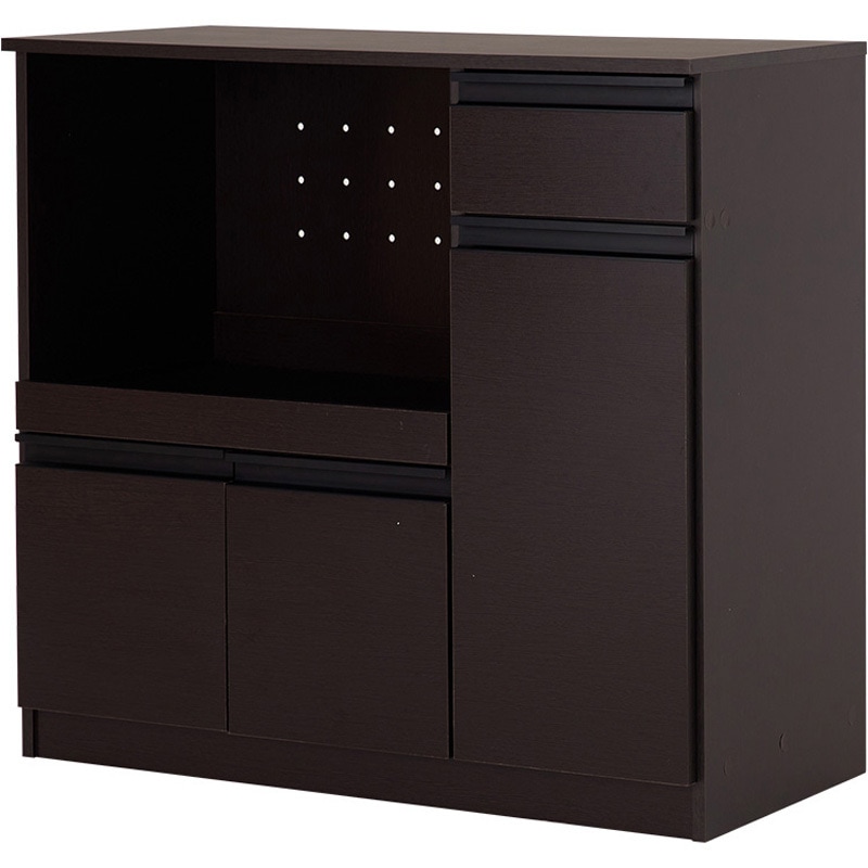 VKC-7150DBR 収納力に優れたキッチンカウンター<ミドルタイプ 幅89cm> 萩原 ダークブラウン色  1台(1台) VKC-7150DBR 10,205円