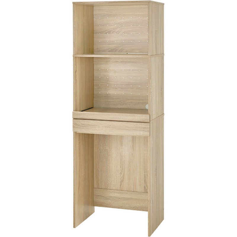 RCC-1630NA-AS キッチンラック オープンタイプ 幅58×高さ172cm 萩原 ナチュラル色  1台(1台) RCC-1630NA-AS