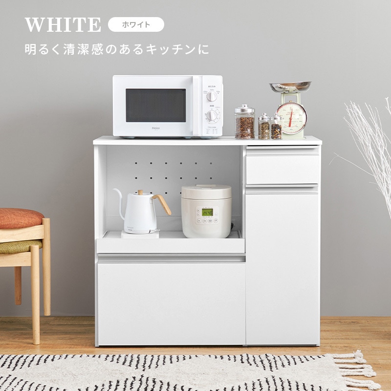 VKC-7155DBR 収納力に優れたキッチンカウンター<ミドルタイプ 幅89cm