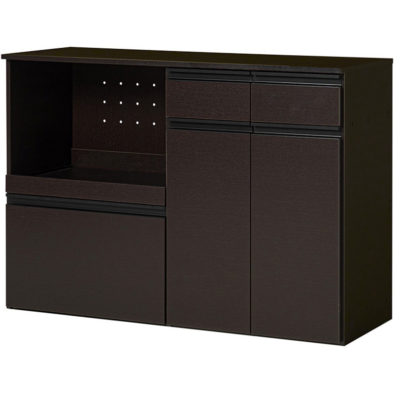 VKC-7156DBR 収納力に優れたキッチンカウンター<ワイドタイプ 幅118cm> 萩原 ダークブラウン色  1台(1台) VKC-7156DBR