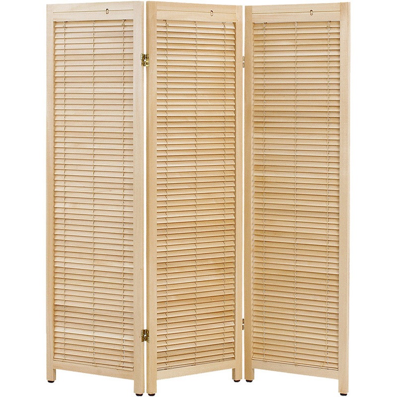 MS-8123NA パーテーション3連タイプ 完成品 高さ151cm 萩原 アジャスタ ナチュラル色  1台(1台) MS-8123NA