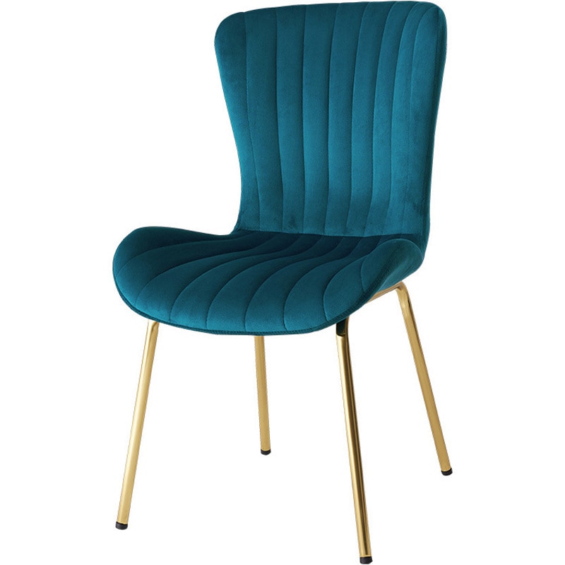 貝殻型ダークブルー椅子