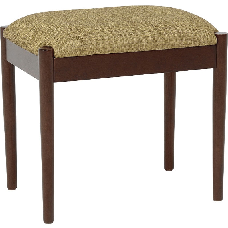 VH-7959GR スツール 長方形 Bタイプ 幅46 ファブリック座面 萩原 ブラウン×グリーン色  1台(1台) VH-7959GR