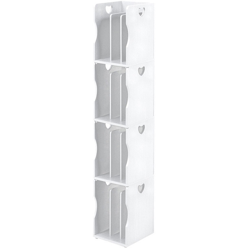 MM-7205WH-S スタッキングマガジンラック 4個セット 萩原 ホワイト色   MM-7205WH-S