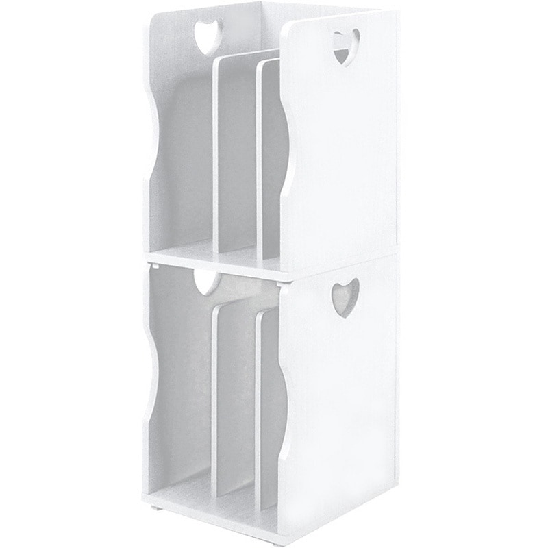 MM-7205WH-S2 スタッキングマガジンラック 2個セット 萩原 ホワイト色   MM-7205WH-S2