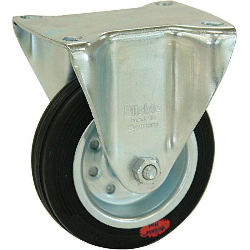 B-VEHI-100R 耐熱硬質ゴム車輪付プレート式固定(スチール金具) SISIKU(シシク) 車輪径100mm  B-VEHI-100R