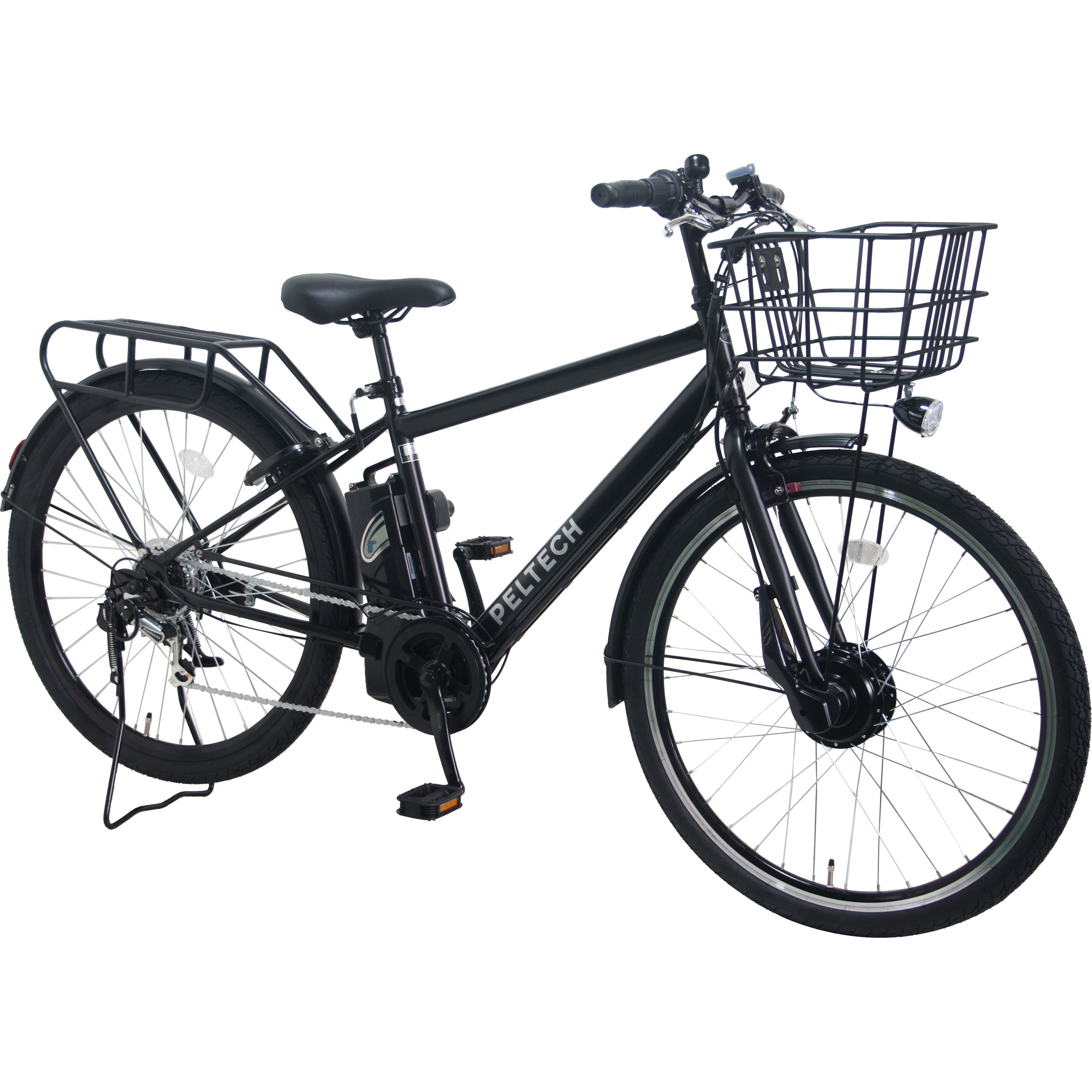 TDA-207ZP-BK-12Ah 27.5型6段変速付電動アシスト自転車  クロスeバイク 12Ahバッテリー仕様  【完成組立品】 1台 PELTECH(ペルテック) 【通販モノタロウ】