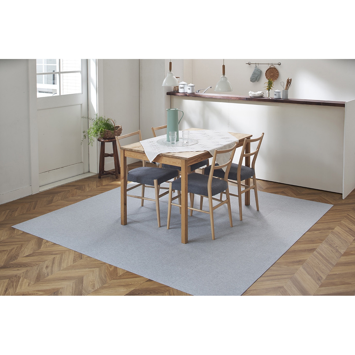 KP-94 タイルマット45×45cm サンコー[日用品] ライトグレー色 1個(10枚