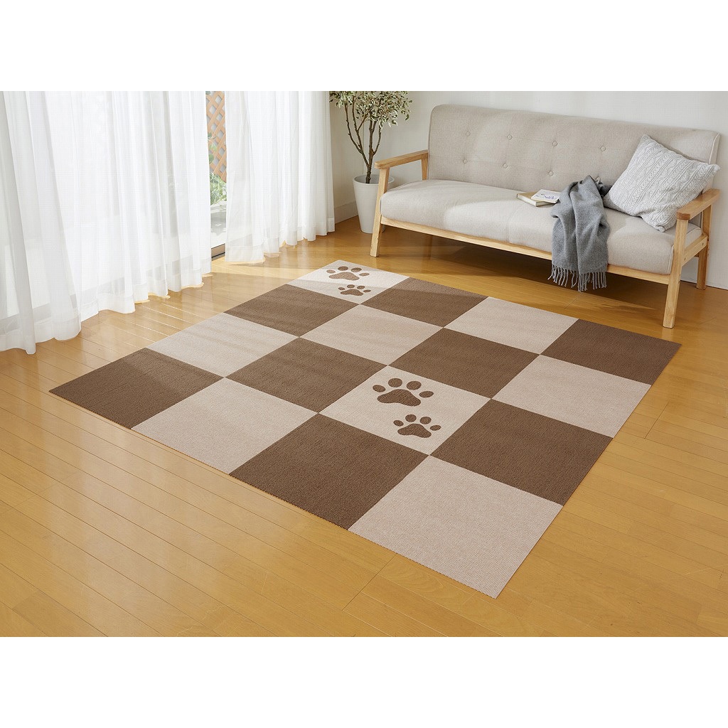 KX-98 吸着タイルマット 肉球 45×45cm 1個(16枚) サンコー[日用品