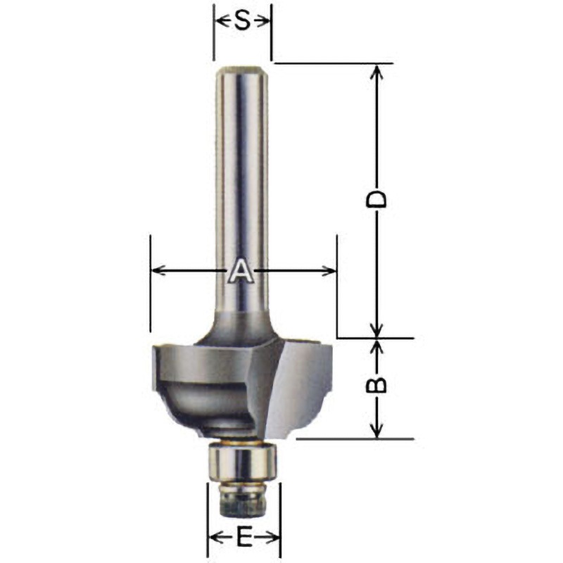 SR2.5 新両段サジ 大日商 超硬製 コロ付 2.5分 シャンク径6mm 1本