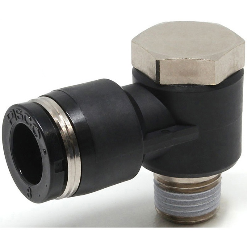 PH8-01-C ユニバーサルエルボ ミリサイズ PISCO(ピスコ) 標準タイプ R チューブ外径8mm 1袋(10個) PH8-01-C